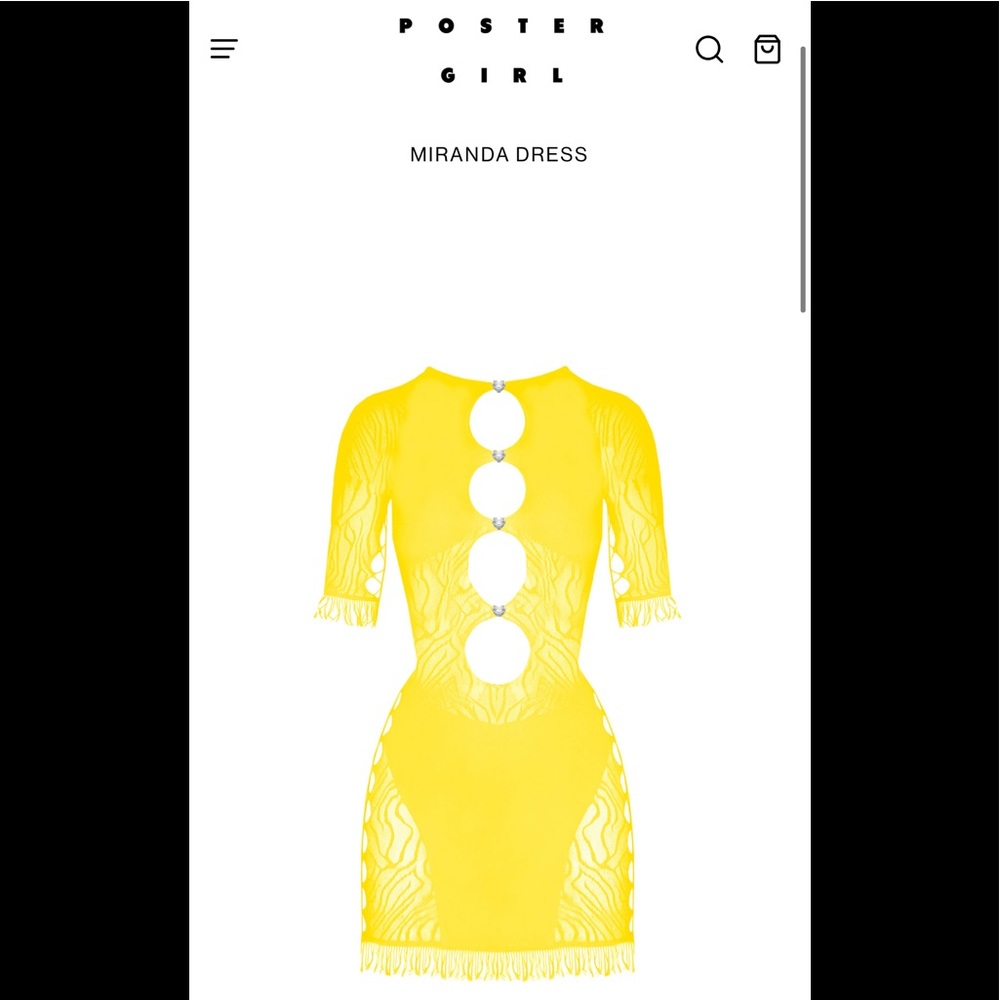 POSTER GIRL Yellow Miranda Mini Dress